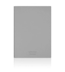 VICTORIA'S JOURNALS 1005 SOFTTONS ESNEK KAPAK A6 80gr. 96YP.KREM ÇİZGİLİ DEFTER PASTEL GRİ