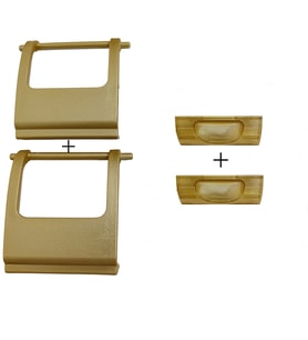 Motek Gold Çamaşır Sepeti Yedek Parça Seti 40LT 80LT Uyumlu 2Ad Golt Buton+2Ad Golt Yan Klips