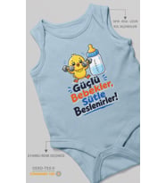 Güçlü Bebekler Sütle Beslenir Sıfır Kol Bebek Zıbını %100 Pamuk
