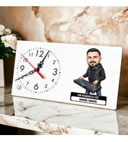 En Başarılı Dj Müzisyen Erkek Karikatürlü Masa Saati
