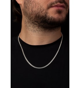 Gurmet 3.5mm 60Cm 16Gr Erkek Gümüş Kolye (405)