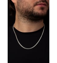 Gurmet 3.5mm 60Cm 16Gr Erkek Gümüş Kolye (405)