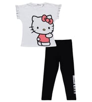 Hello Kitty 6-9 Yaş Takım - Kırık Beyaz-Siyah