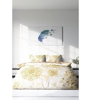 Çift Kişilik ( Lastikli Çarşaflı ) %100 Pamuk Saten Nevresim Takımı Gold Luxury