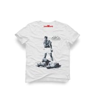 Tshirthane M.Ali Muhammed Ali Boksör Box Baskılı Erkek Dar Kesim Slim Fit t-shirt (Beyaz)