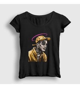 Presmono Kadın Siyah Angel Lil Peep T-Shirt 36513tt