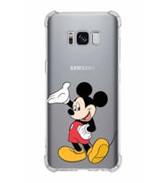 Samsung Galaxy S8  Köşe Korumalı Antişok Kapak Mickey Mouse Tasarımlı Şeffaf  Kılıf