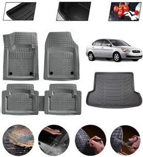Hyundai Accent Era 2006-2012 Uyumlu Paspas Araca Özel Bagaj Havuzu MBS Gri