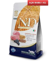 ND Düşük Tahıllı Kuzu Etli Yaban Mersinli Kedi Maması 1 Kg AÇIK