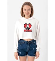 Be Mine Michael Myer Ekru Kadın Crop Kapşonlu