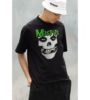 Misfits Müzik Grubu Baskılı Unisex Oversize Tişört