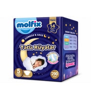 Molfix Tatlı Rüyalar Bebek Bezi 5 Beden 11-18 KG Junior 290 Adet Mega Fırsat Pk