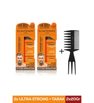 FONTENAY SAÇ ŞEKİLLENDİRİCİ PUDRA TOZ WAX ULTRA STRONG TURUNCU 20GR X2 + ŞEKİL TARAĞI 3'LÜ SET