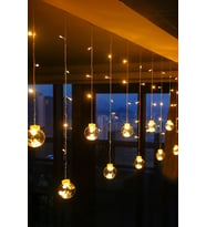 Dekoratif Led Işıklı Top Perde Led Animasyonlu Küre Toplu Ampul Perde Led