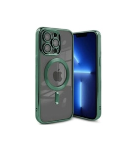 Pilelistore   iPhone 15 Pro Kılıf Kross Magneticsafe Kapak - Koyu Yeşil