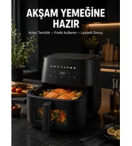 Dokunmatik Ekranlı Air Fryer Sağlıklı Yağsız Pişirme Cihazı
