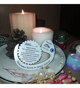Ahşap Söz-Nişan-Nikah-Kına-Bebek Hediyelik Mıknatıslı Magnet