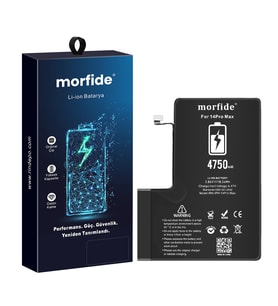 Apple iPhone 14 Pro Max Uyumlu 4750mAh Yüksek Kapasiteli Batarya - Gelişmiş Akıllı Chip - Pil Sağlığı Destekli - Morfide M-Max