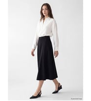 LCW Modest Siyah Beli Fermuarlı Kloş Etek