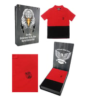 Beşiktaş Orijinal Polo Yaka Çocuk T-shirt Hediyelik Ahşap Kutulu (Kırmızı)
