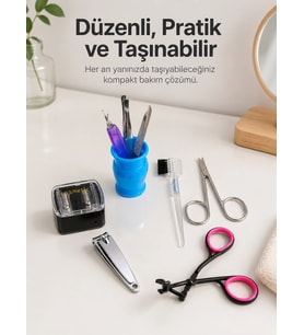 Paslanmaz Çelik Manikür Seti Tırnak Kaş ve Kişisel Bakım Aletleri