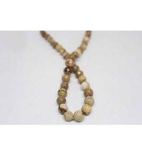Jasper Taşı YARIM Dizi 10mm (9929) (18cm uzunluğundadır)