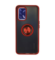 Oppo A74 4g Kılıf Montreal Yüzüklü Silikon Kapak - Kırmızı