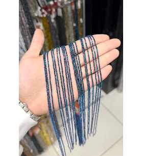 Hematit Taşı Rondela Kesim Parlak Mavi 1x8mm Doğal Taş Dizi