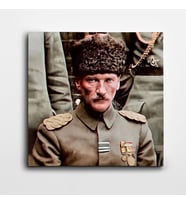 Atatürk Subay Kare Kanvas Tablo