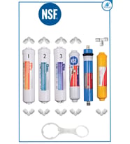 Kapalı Kasa Su Arıtma Cihazı Iki Tarafı Çubuklu 6'lı Filtre Seti Membran Nsf Onaylı (Beyaz)