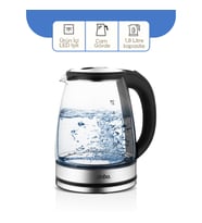 CAM - LEDLİ KETTLE 1.8LT GİZLİ REZİSTANS - KABLOSUZ 360 DERECE GÖVDE 1500W SK-8033 (5680)