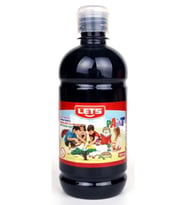 Lets Guaj Boya 500 ML Plastik Siyah Guaj Boya (Karışık)