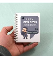 Wilhelm Röntgen Esprili Mesajlı Not Defteri Hediyelik