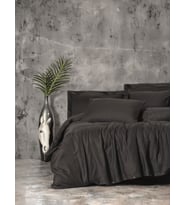 Mulvxurg  Urg02  Çift Kişilik Smart Bambu Saten Nevresim Takımı Siyah (Mulvix)