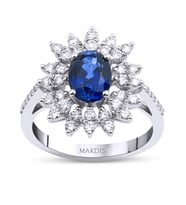 2.40 Karat Safir Pırlanta Yüzük