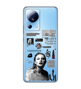 Xiaomi Mi 13 Lite Uyumlu Taylor Swift Desenli Şeffaf Telefon Kılıfı