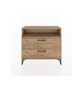 Arges Şifonyer Tek Raflı 2 Çekmeceli 88x30x80 Çam-Çam