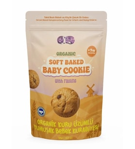 Organik Kuru Üzümlü Yumuşak Bebek Kurabiyesi 125g