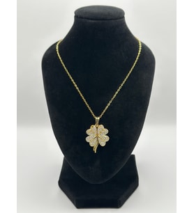 Arnes Jewelry Çelik Zirkon Taşlı Yoncalı Kolye