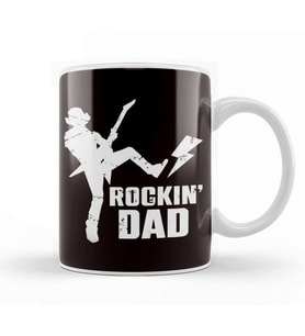 Rocking Dad Heavy Metal Daddy Papa Father Stepdad Husband Kupa Bardak Porselen