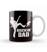 Rocking Dad Heavy Metal Daddy Papa Father Stepdad Husband Kupa Bardak Porselen