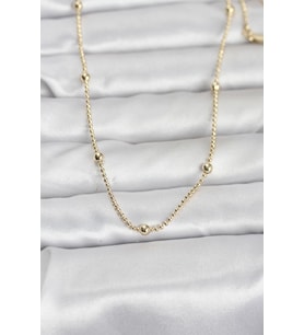 CM 14K Gold Renk Top Zincir 60 cm Kadın Kolye 5886 - LOHO5231-4232