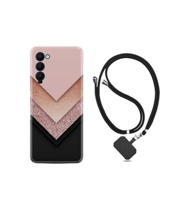 Tecno Camon 18p Kılıf Desenli Silikon Boyun Askılı Great Marble 1405