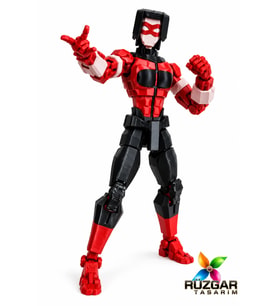 Oliver Grayson R13 İnvincible Tüm Eklemleri Hareketli Robot Dummy Aksiyon Figür Oyuncak Titan 13