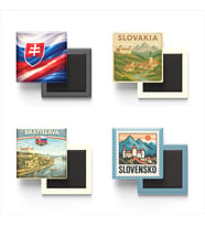 Buzdolap Magnetleri - Slovakya Bratislava - Slovakia - 4'lü Set Magneti