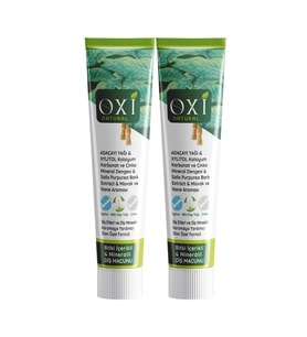OXİ NATURAL BİTKİ İÇERİKLİ MİNERALLİ DİŞ MACUNU 75 ML. (2'Lİ PAKET)