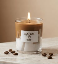 KUTU FESTİVALİ KAHVE KOKULU MUM ICED COFFEE LATTE SCENTED CANDLE