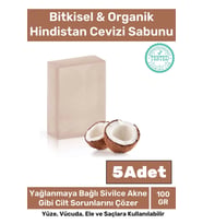 Özel Üretim %100 Doğal Koku Yüz Cilt Beyazlatıcı Organik Nemlendirici Hindistan Cevizi Sabunu 5 Adet