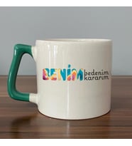 Benim Bedenim, Benim Kararım Baskılı Kadınlar Günü Yeşil Kulplu D Kupa