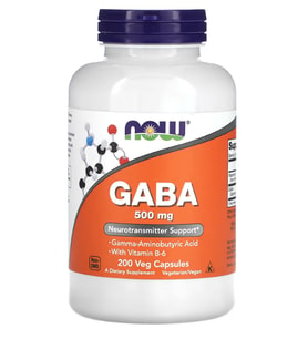 Now Food GA.BA Vitamin B-6 500mg 200 Vegie Capsul.Abd Menşei.43.